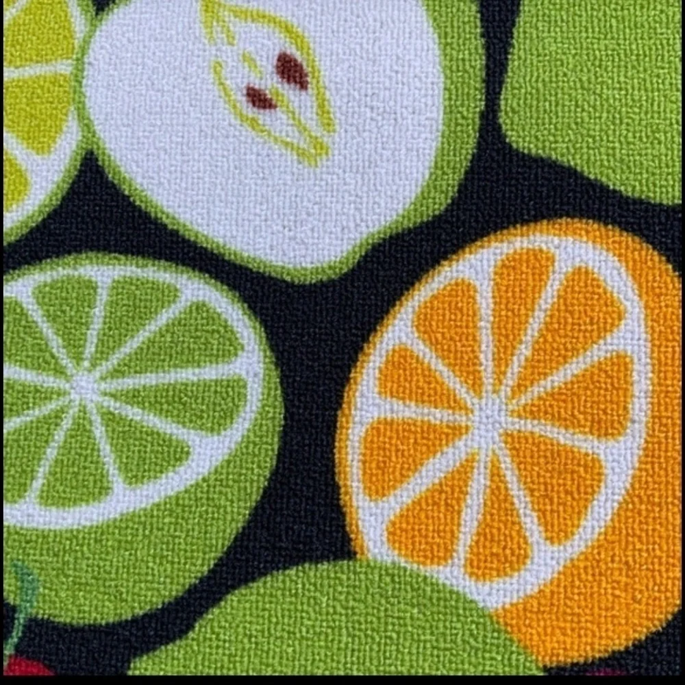Assorted Fruit Colorful Printed Accent Rug Mat MultiColor Rectangle 18 X 30 in
